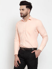Indian Needle Orange Formal Shirt with white detailing - SF_419Orange_S