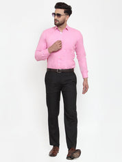 Indian Needle Pink Formal Shirt with white detailing - SF_419Pink_S