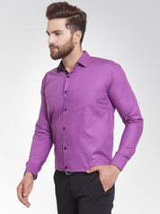 Indian Needle Purple Formal Shirt with black detailing - SF_411Purple_S