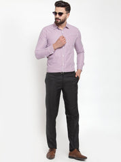 Indian Needle Purple Men's Cotton Striped Formal Shirts - SF_735Purple_S
