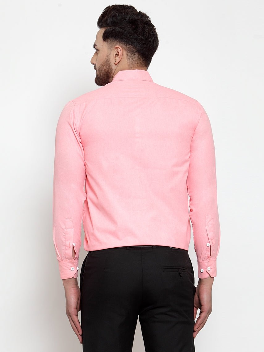 Indian Needle Red Formal Shirt with white detailing - SF_419Red_S