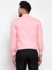 Indian Needle Red Formal Shirt with white detailing - SF_419Red_S