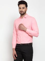 Indian Needle Red Formal Shirt with white detailing - SF_419Red_S