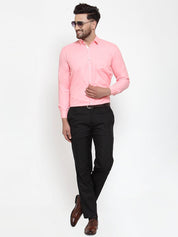 Indian Needle Red Formal Shirt with white detailing - SF_419Red_S