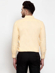 Indian Needle Yellow Formal Shirt with white detailing - SF_419Yellow_S