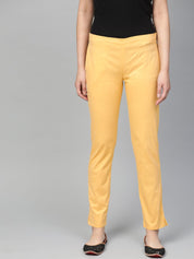 Jompers Women Beige Smart Slim Fit Solid Regular Trousers - JOP_2119_Beige_S