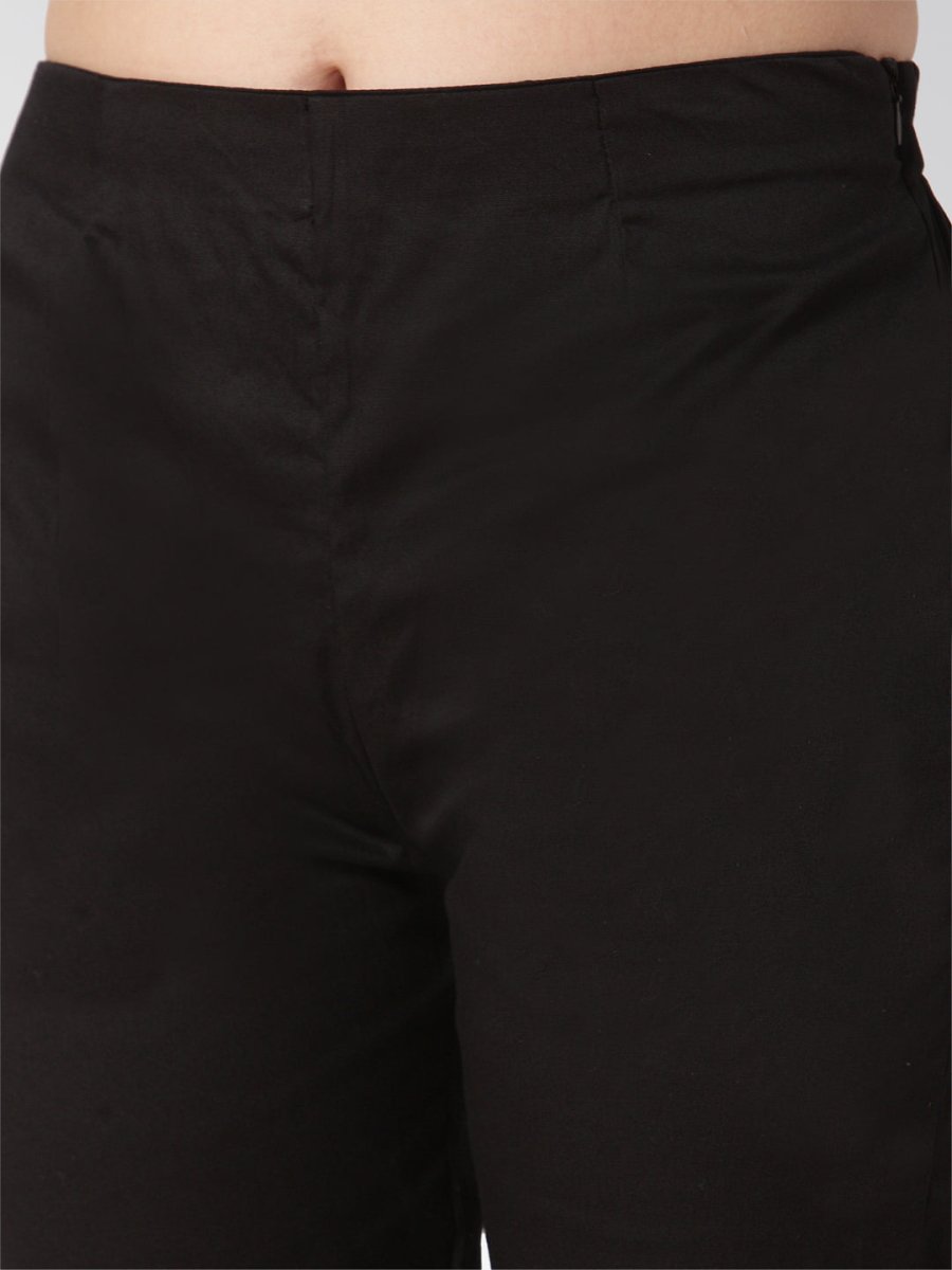 Jompers Women Black Smart Slim Fit Solid Regular Trousers - JOP_2119_Black_S