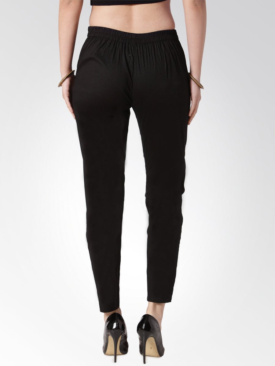 Jompers Women Black Smart Slim Fit Solid Regular Trousers - JOP_2119_Black_S