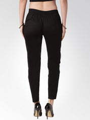 Jompers Women Black Smart Slim Fit Solid Regular Trousers - JOP_2119_Black_S