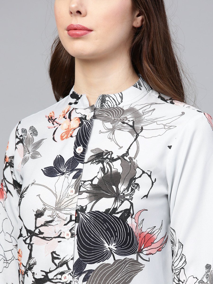 Jompers Women Blue & Black Printed Summer-cool A-line Kurta - JOK_1225_Blue_S