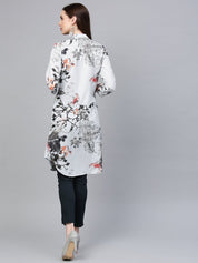 Jompers Women Blue & Black Printed Summer-cool A-line Kurta - JOK_1225_Blue_S