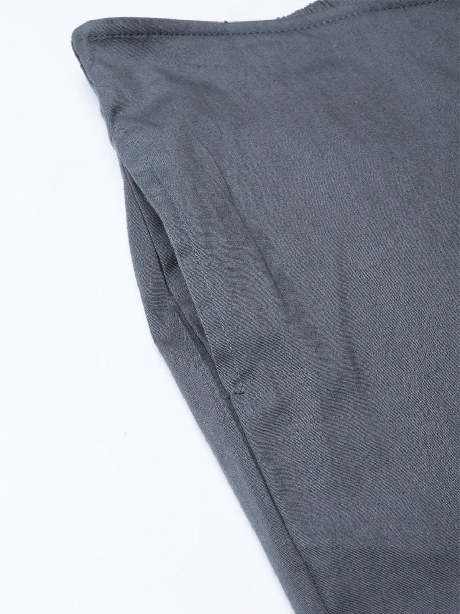 Jompers Women Grey Smart Fit Solid Bottom Flared Trousers - JOP_2128_Grey_S