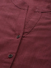 Jompers Women Maroon & Grey Solid Kurta with Trousers & Dupatta - JOKS_D17Gry_1362_Maroon_S