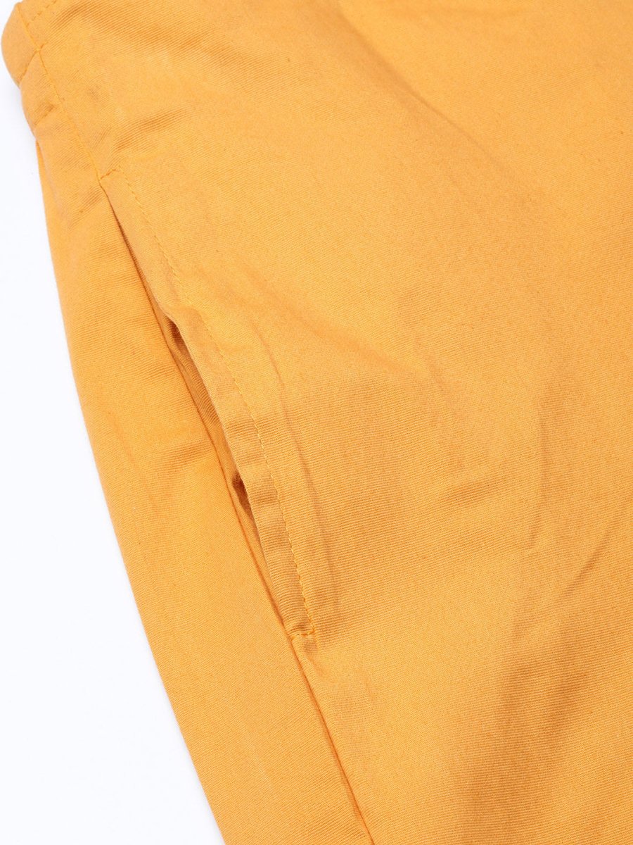 Jompers Women Mustard Smart Fit Solid Bottom Flared Trousers - JOP_2128_Mustard_S