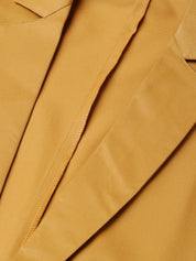 Jompers Women Mustard Solid Single-Breasted Smart Casual Blazer - JOB_6001_Mustard_XS