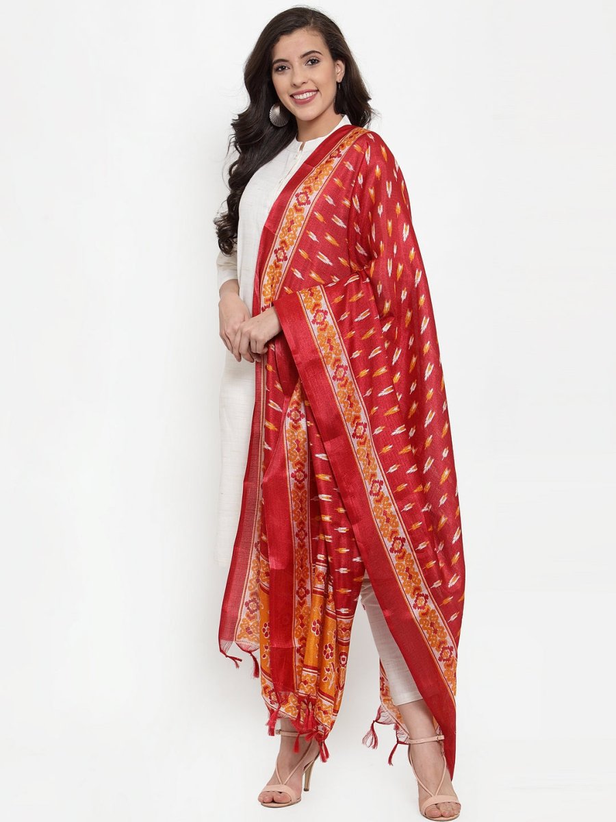 Jompers Women Off-White Solid Kurta with Trousers & Dupatta - JOKS_D8R_1332_Off-White_S
