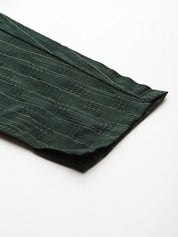 Jompers Women Olive Green Embroidered Regular Kurta with Trousers & With Dupatta - JOKS_D46G_1506_Green_S