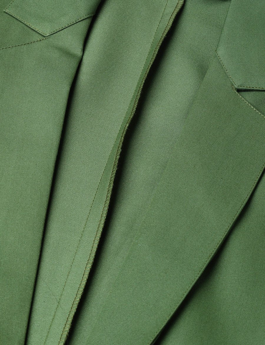 Jompers Women Olive-Green Solid Single-Breasted Smart Casual Blazer - JOB_6001_Olive_XS