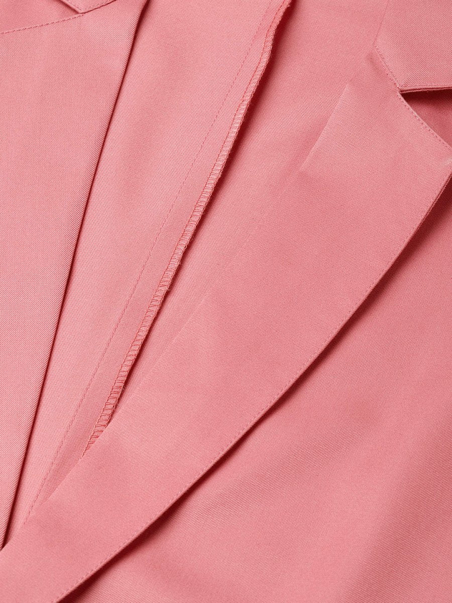 Jompers Women Peach Solid Single-Breasted Smart Casual Blazer - JOB_6001_Peach_XS