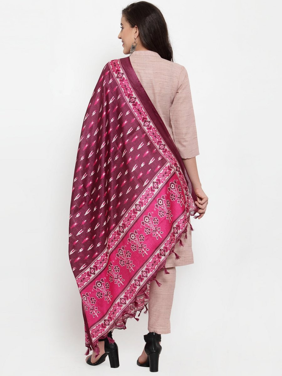 Jompers Women Pink Solid Kurta with Trousers & Dupatta - JOKS_D8P_1332_Pink_S