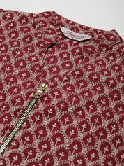 Maroon Embroidered Women Kurta with Sharara - JOKPS_1448_Maroon_S