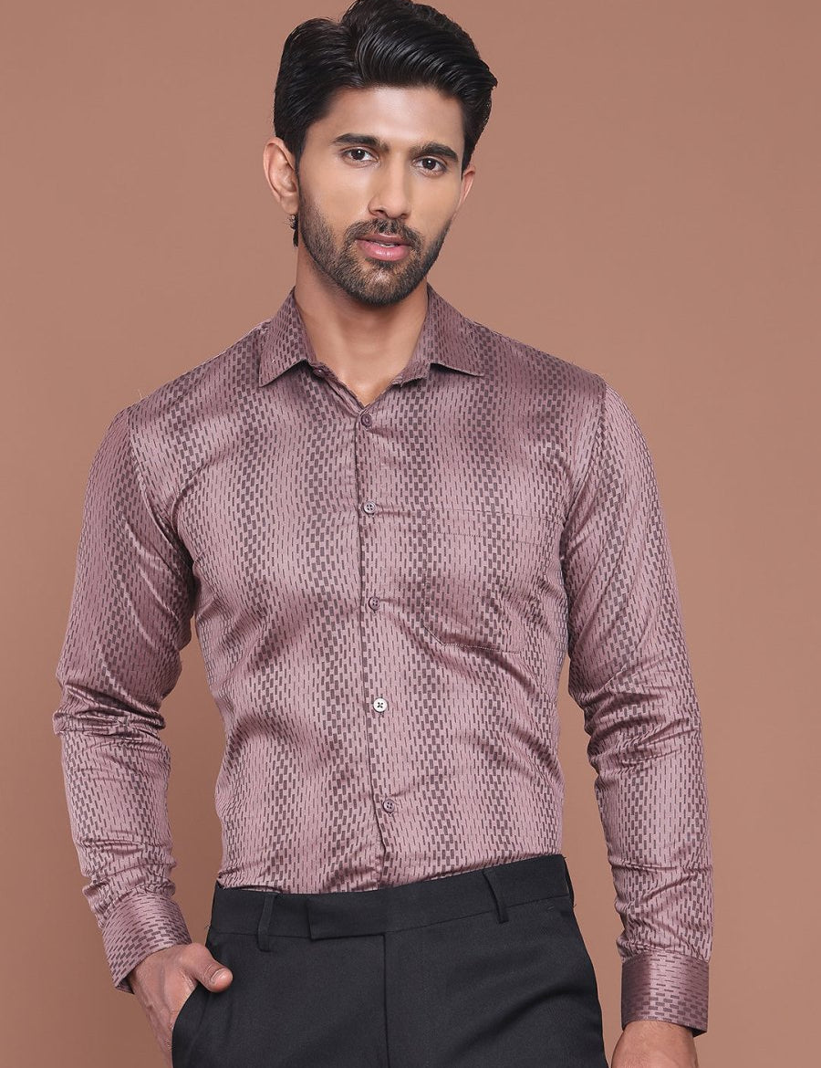 Mauve Printed Cotton Shirt for Men - SF_9044Mauve_S