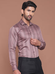 Mauve Printed Cotton Shirt for Men - SF_9044Mauve_S