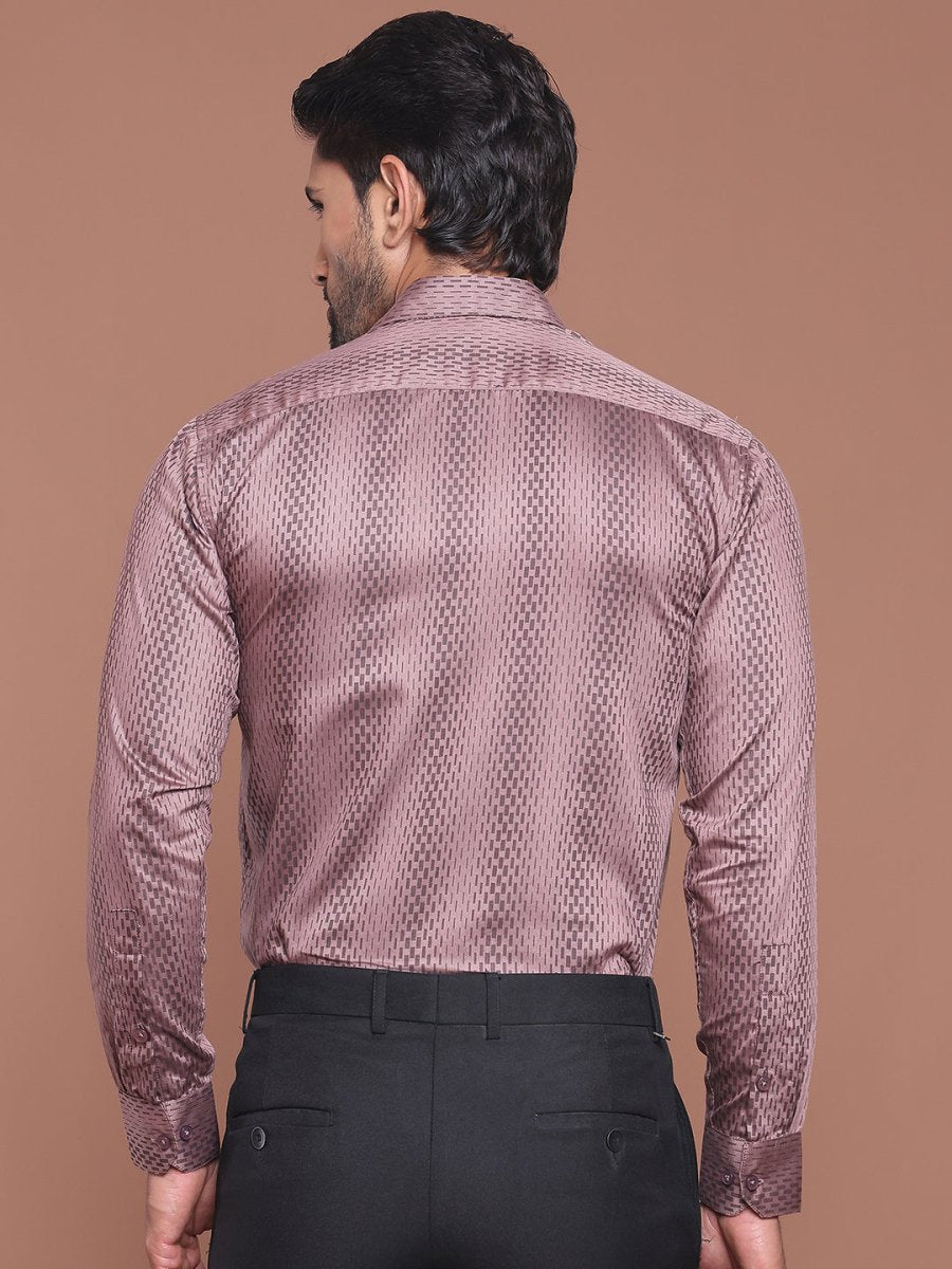 Mauve Printed Cotton Shirt for Men - SF_9044Mauve_S