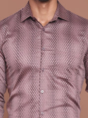 Mauve Printed Cotton Shirt for Men - SF_9044Mauve_S