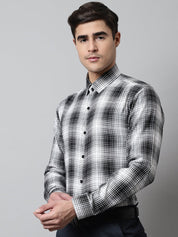 Men Black Checks Regular Fit Cotton Formal Shirt - SF_859Black_S