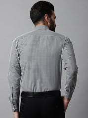 Men Black Micro Checked Causal Shirt - SF_866Black_S