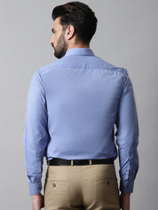 Men Blue Classic Slim Fit Solid Formal Shirt - SF_867Blue_S