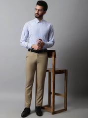 Men Blue & White Regular Fit Striped Formal Shirt - SF_865Blue_S