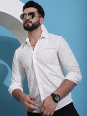 Men Embossed Design Casual Shirt - SF_941White_S