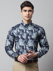 Men Green Classic Printed Formal Shirt - SF_852Green_S