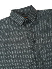 Men Grey Classic Printed Formal Shirt - SF_827Grey_S