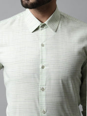 Men Light-Green Cotton Classic Formal Shirt - SF_868Light-Green_S