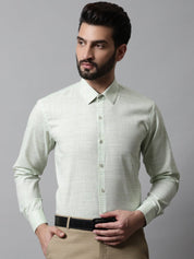 Men Light-Green Cotton Classic Formal Shirt - SF_868Light-Green_S