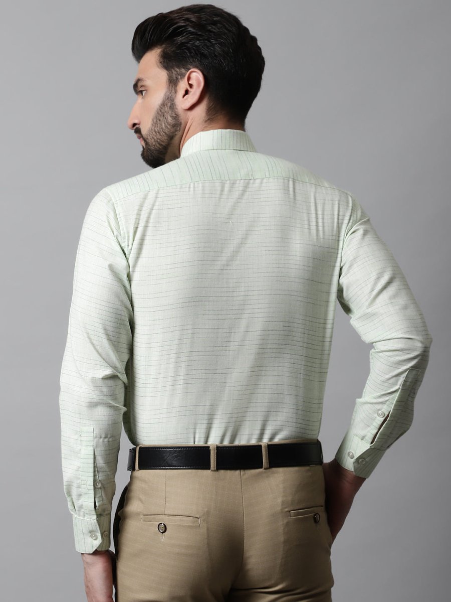 Men Light-Green Cotton Classic Formal Shirt - SF_868Light-Green_S