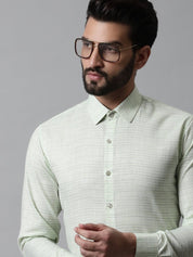 Men Light-Green Cotton Classic Formal Shirt - SF_868Light-Green_S