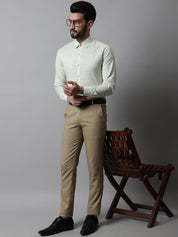 Men Light-Green Cotton Classic Formal Shirt - SF_868Light-Green_S