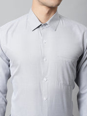 Men Light Grey Checks Pure Cotton Formal Shirt - SF_849Light-Grey_S