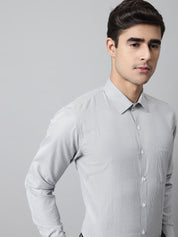 Men Light Grey Checks Pure Cotton Formal Shirt - SF_849Light-Grey_S
