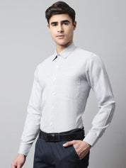 Men Light Grey Checks Pure Cotton Formal Shirt - SF_849Light-Grey_S
