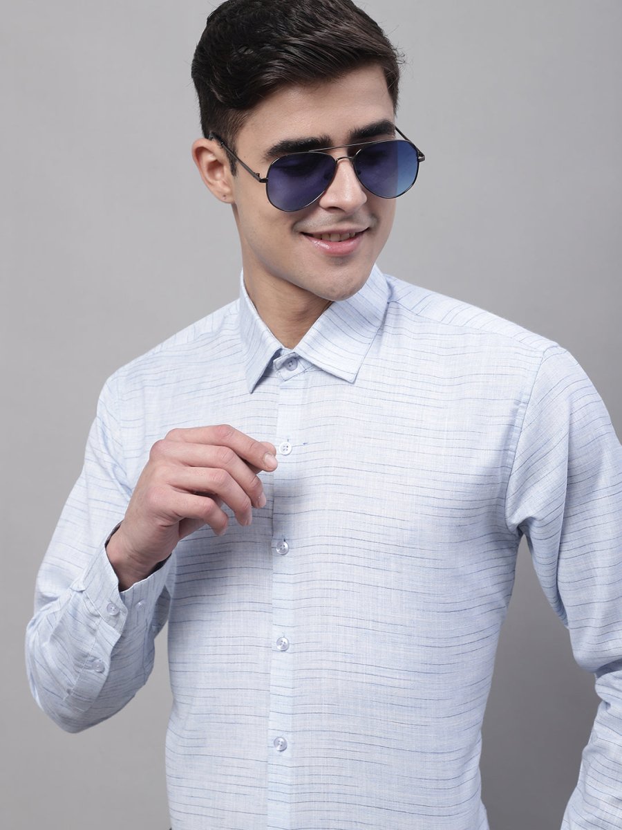 Men Light-Grey Cotton Classic Formal Shirt - SF_868Grey_S