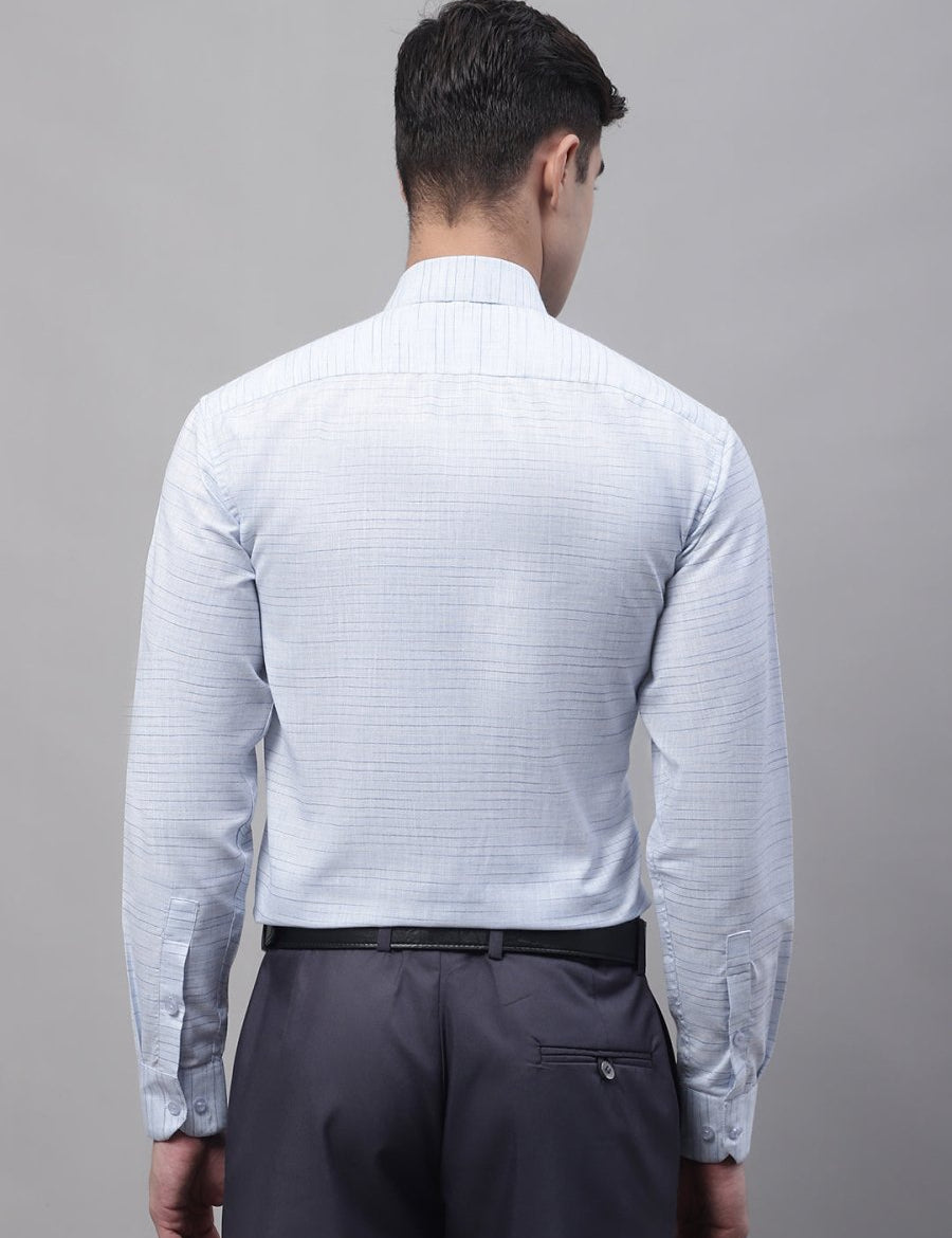Men Light-Grey Cotton Classic Formal Shirt - SF_868Grey_S