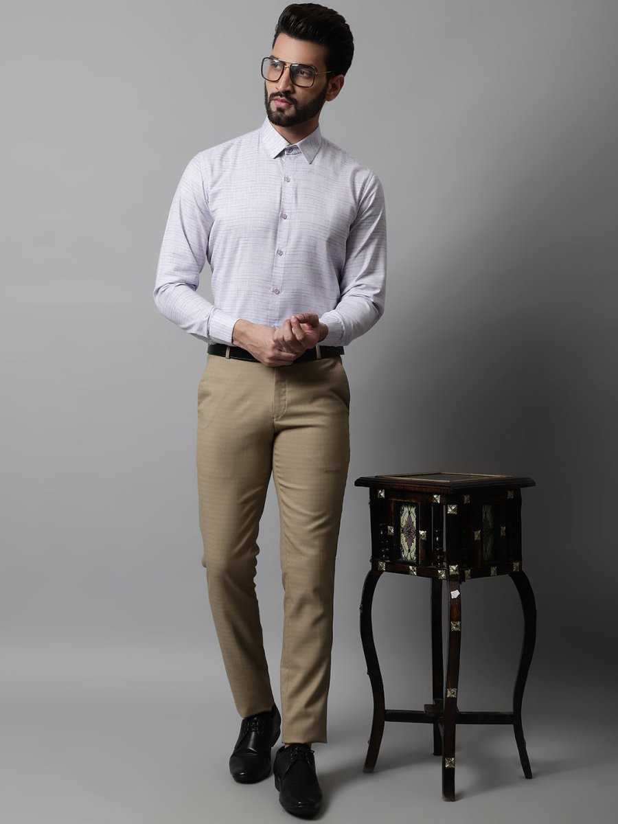 Men Light-Purple Cotton Classic Formal Shirt - SF_868Light-Purple_S