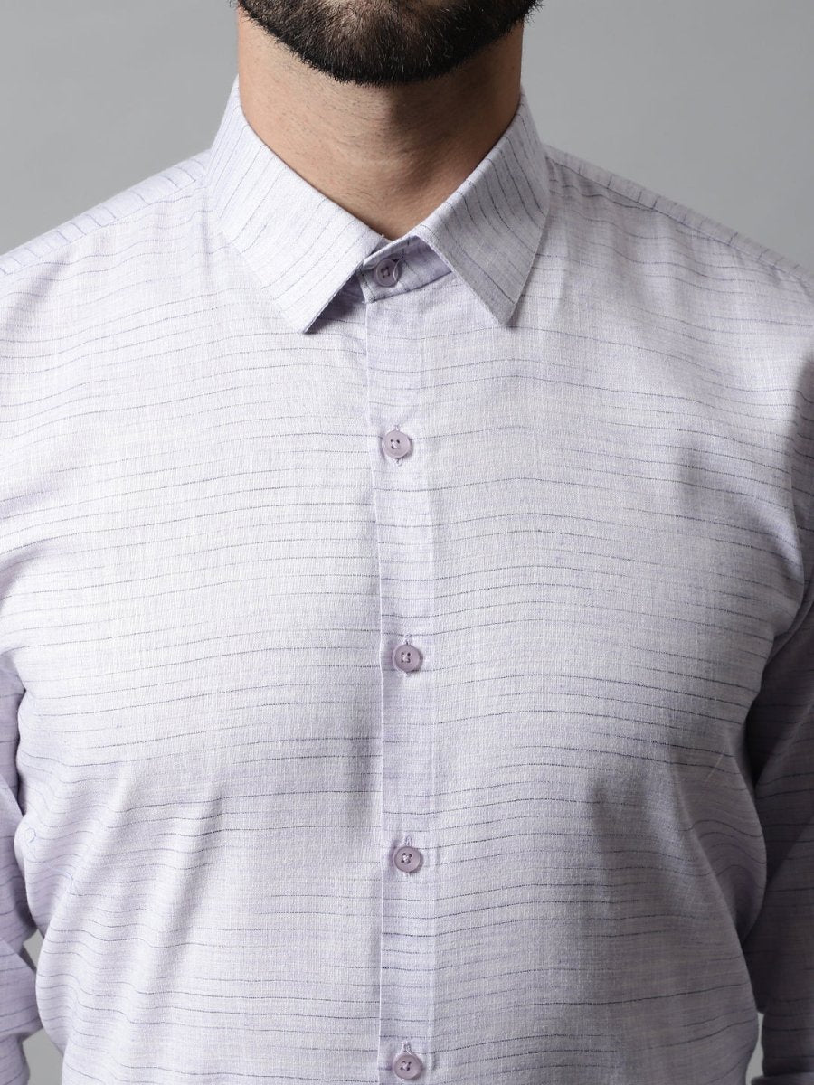 Men Light-Purple Cotton Classic Formal Shirt - SF_868Light-Purple_S