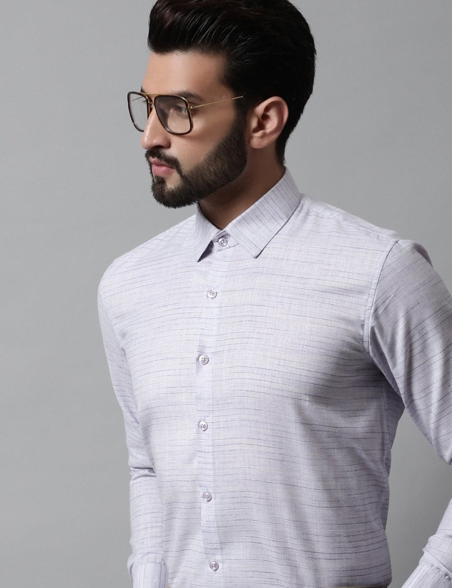 Men Light-Purple Cotton Classic Formal Shirt - SF_868Light-Purple_S