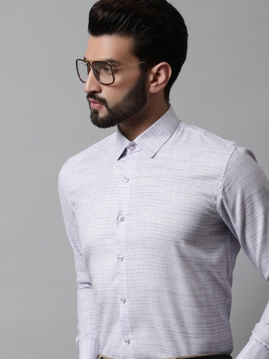 Men Light-Purple Cotton Classic Formal Shirt - SF_868Light-Purple_S